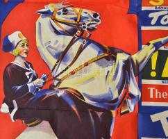 cca 1947 Fővárosi Nagycirkusz a Városligetben, műsorplakát, Klösz Rt. litográfia, hajtott, szélén sz...