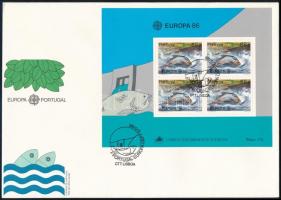 Europa CEPT Természet- és környezetvédelem blokk FDC-n, Europa CEPT Nature and Environmental Protection block FDC