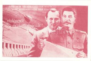 4 db modern szocialista propaganda lap / 4 modern socialist propaganda cards