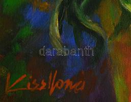 Kiss Ilona (1955-): Napfürdőben. Olaj, farost, jelzett, 40×30 cm