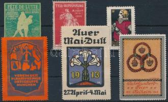 1901-1913 6 klf régi külföldi levélzáró