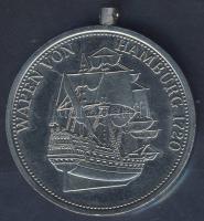 Németország modern emlékérem füllel "Hamburg-hajó motívum" T:2