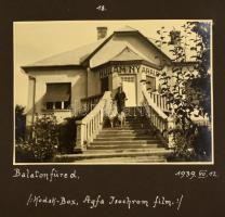 cca 1940 Balatonfüred, Hullám nyaraló. Feliratozott fotó kartonlapon 18x12 cm