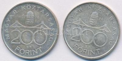 1994. 200Ft Ag "Deák" (2x) T:2