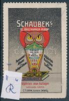 1910 Schaubek Leipzig bélyegalbum kiadó német reklámbélyeg R