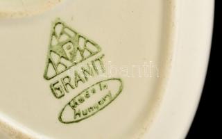 Gránit fajansz szószos tál. Jelzett, hibátlan. 23x11 cm