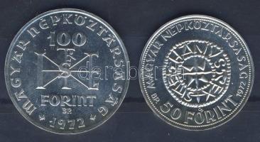 1972. 50Ft Ag + 100Ft Ag "Szt. István" pár T:BU