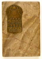 Memoriam 1914-1916 Osztrák-magyar, török, német I. világháborús bronz emlékplakett márvány alapon, kis csorbával. Levélnehezék / World War I. bronze plaquette 10x13 cm