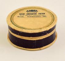 cca 1930 Szentháromság patika, Baja gyógyszeres doboz d:5,5 cm