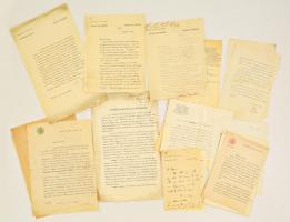 1927-1929 A Nemzetek Szövetsége fejléces levélpapírjára írt, dr. Makay Pálnak címzett levelek, többek között Radisics Elemértől, Haász Aladártól, stb., 22 db