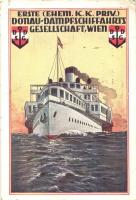 1934 Erste Donau Dampfschiffahrts GEsellschaft Wien DDSG advertisement postcard (EB)