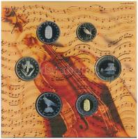2009. 5Ft-200Ft "Haydn" (7xklf) forgalmi érme sor, benne "Joseph Haydn" Ag emlék...