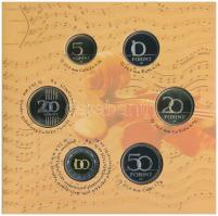 2009. 5Ft-200Ft "Haydn" (7xklf) forgalmi érme sor, benne "Joseph Haydn" Ag emlék...