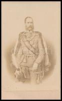 cca 1860-1889 Ferenc József császár és Rudolf koronaherceg, 2 db keményhátú fotó, 10×6 és 16×10 cm /...