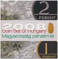 2008. 1Ft-100Ft (7xklf) Búcsú az egy- és kétforintostól forgalmi sor dísztokos szettben T:BU  Adamo FO42