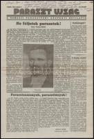1945 2 db politikai újság: Paraszt Újság a Nemzet Parasztpárt központi hetilapja, Független Magyarország VII. évf. 1. szám