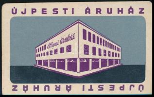 1962 Újpesti Állami Áruház reklámos kártyanaptár