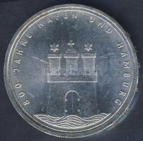 NSZK 1989. 10M Ag "800 éves a hamburgi kikötő" T:BU