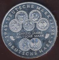 NSZK 1989. 10M Ag "50 éves a német márka" T:BU