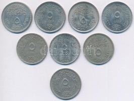 Egyiptom 1967-1980. 5p Cu-Ni (8xklf) T:1- Egypt 1967-1980. 5 Piastres Cu-Ni (8xdiff) C:AU