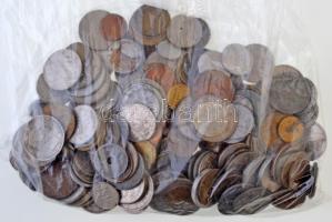 Románia Vegyes fémpénz tétel ~1kg súlyban T:vegyes Romania Various coins in ~1Kg weight C:mixed