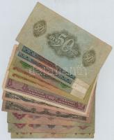 1930-1945. 12db-os vegyes pengő bankjegy, közte 1944. 50P "A Vöröshadsereg Parancsnoksága"...