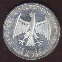 NSZK 1992. 10M Ag "Kollwitz" T:BU