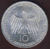 NSZK 1991. 10M Ag "Brandenburg-i kapu" T:BU