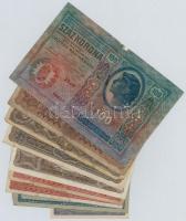 1912-1923. 10db-os vegyes magyar korona bankjegy tétel T:III,III-