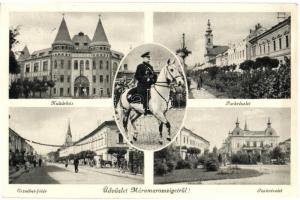 Máramarossziget, Sighetu Marmatiei; Kultúrház, Erzsébet Fő tér, Horthy Miklós / cultural house, main square, Horthy