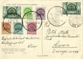 Erdélyi részek visszacsatolásának emlékére / Transylvania, irredenta propaganda, "1940 Zilah vi...