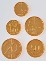 Belgium 1997-1990. 50c-50Fr (5xklf) aranyozott forgalmi sor T:1
Belgium 1997-1990. 50 Centimes - 50...