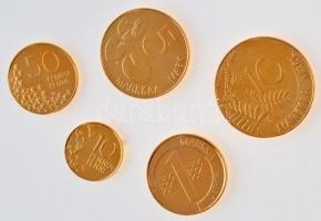 Finnország 1993-2000. 10p-10M (5xklf) aranyozott forgalmi sor T:1
Finland 1993-2000. 10 Pennia - 10...