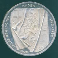 NSZK 1990. 10M Ag "800 éves a Deutscher Orden" T:BU