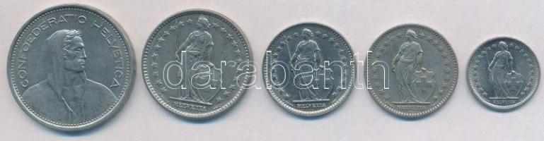 Svájc 1968-1981. 1/2Fr + 1Fr (2xklf) + 2Fr + 5Fr T:2
Switzerland 1968-1981. 1/2 Franc + 1 Franc (2x...
