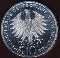 NSZK 1992. 10M Ag "Pour le Mérite" T:BU