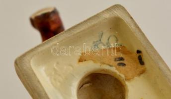 MJ Hummel gitáros kislány, kézzel festett kerámia, jelzett, m:12 cm