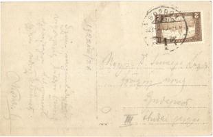 1922 Sopron, Széchenyi tér és szobor, templom. Lobenwein H. fényképész felvétele. photo