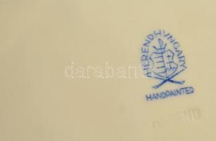 Herendi Viktória mintás tányér, kézzel festett, jelzett, hibátlan, d:21 cm