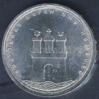 NSZK 1989. 10M Ag "800 éves a hamburgi kikötő" T:BU