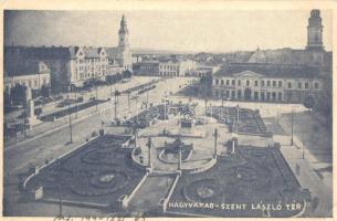 Nagyvárad, Oradea; Szent László tér, templomok / square, churches