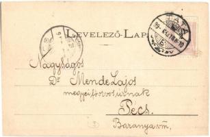 1899 Tata, Tata-Tóváros; Tatai convictus (konviktus), diákok: 1. Direktor úr, 3. levél írója. Englän...