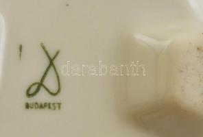 Drasche nyulas porcelán bonbonniere. Matricás, jelzett, hibátlan. 14x10 cm