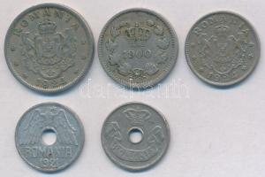 Románia 1900. 10b Cu-Ni + 1905. 5b Cu-Ni + 1921. 25b Al + 1924. 1L Cu-Ni + 2L Cu-Ni T:2,2-
Romania ...