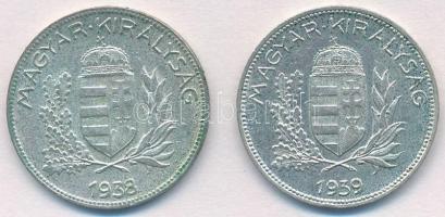 1938-1939. 1P Ag (2x) T:1-
Adamo P6