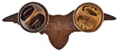 DN "Magyar repülős? jelvény" részben zománcozott fém jelvény (43x15mm) T:2 egyik rögzítője...