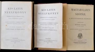 Vegyes latin témájú könyvtétel, 3 db: 
Magyar-latin szótár. A középiskolák számára. Szerk.: Burián ...