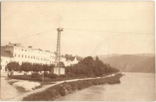 1915 Aschach an der Donau, wire path, cableway transport. photo