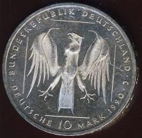 NSZK 1990. 10M Ag "800 éves a Deutscher Orden" T:BU