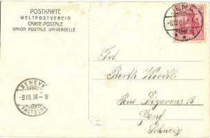 1908 Jena, Studentica, Lorenz Oken statue, fencing art postcard. Ernst Gollub 147. (picture glued on...